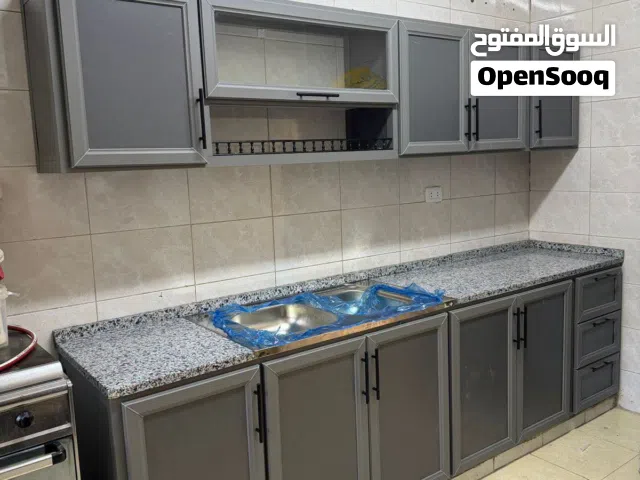 تفصيل مطابخ المنيوم 3 متر شامل جرانيت ومجلى 299 دينار