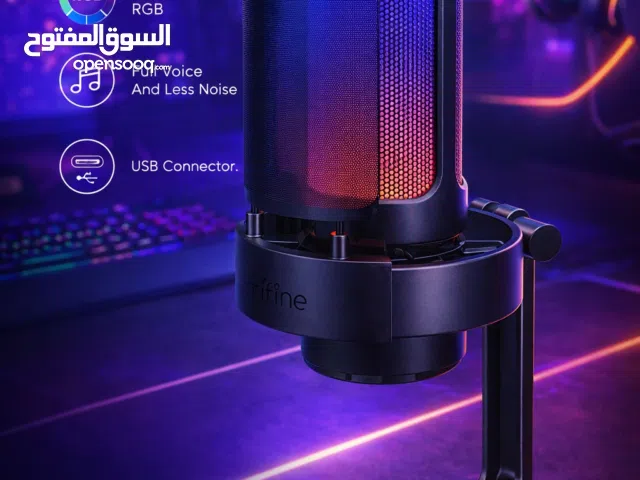 مايكروفون الألعاب Fifine AmpliGame A8 RGB – صوت احترافي للبث والتسجيل