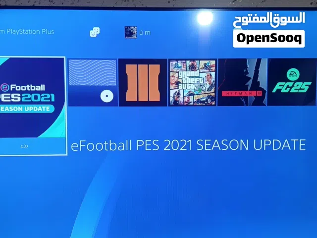 بلايستيشن 4فات معدل معه ثلاث ايدين وحده اصلية و وحده كوبي ون و وحده كوبي شغال ولا اي مشاكل+شاشة 42