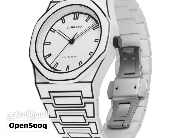 D1 Milano Polycarbon White Sketch Watch (model D1-PCBJ34)