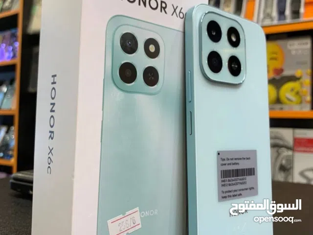 هونور X6c مستعمل بحالة ممتازة مع الكرتونة جيجا  128 و 256  جيجا 16 رام