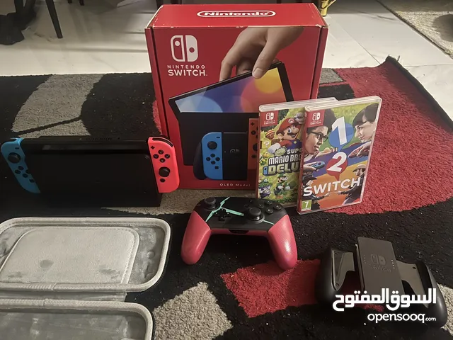 Nintendo Switch OLED with pro controller 2 games screen protector and switch case
