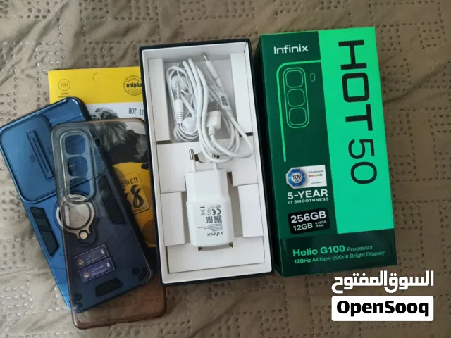 انفنكس هوت 50 6+6 رام  256 قيقا  كفالتو عليه ل 31/7/2026  جهاز لسا وكالة  جميع اغراضو معو   السعر 90