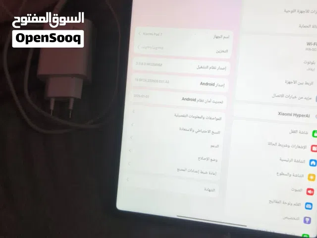 ايباد شاومي باد7العادي جهاز جديد ستعمال شهر واحد فقط كامل ملحقات كارتونه والشاحنه  لصليه مالته