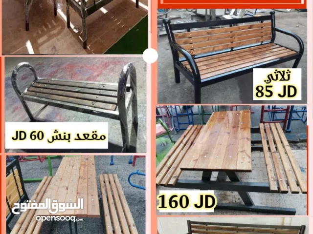 مقاعد حدائق ومزارع وبنشات حديد وخشب سويد متوفر ثلاثي وثنائي ومفرد. خدمة التوصيل لجميع المحافظات