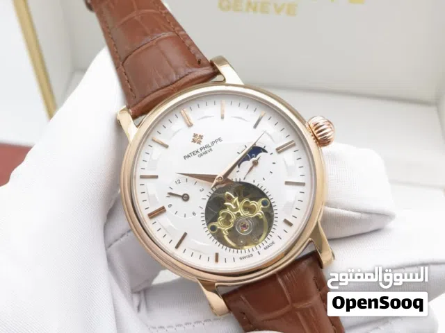 Patek Philippe Luxury Men’s Watch – Elegant Brown Leather Strap