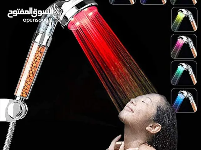 الدوش العجيب المضئ + تقويه ضغط الماء LED shower بدون كهرباء او بطاريات دش حمام