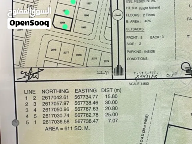 Residential Land for Sale in Al Batinah Al Masnaah