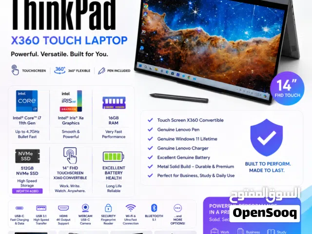 Lenovo ThinkPad X360 Touch i7 11th Gen 16/512 with Pen