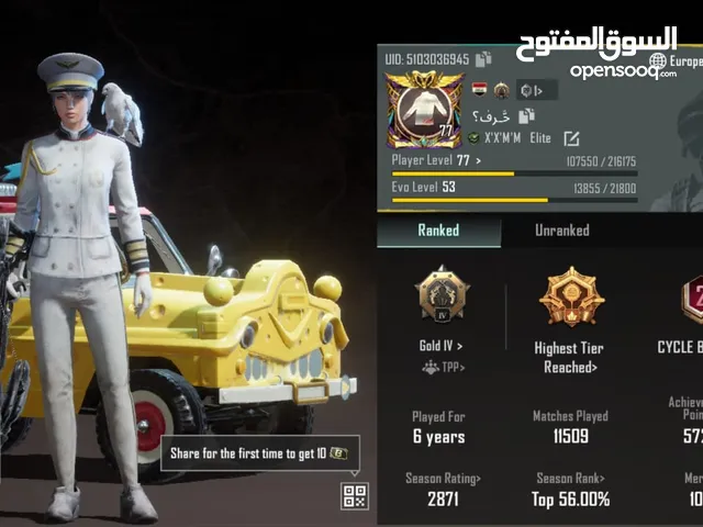 Pubg Accounts and Characters for Sale in Basra