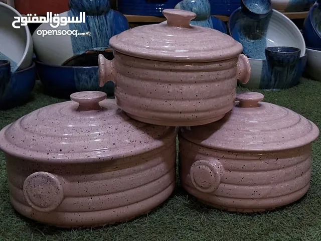 فخار اوني فخاريه طواجن فخار ساده وملون احجام كبيره