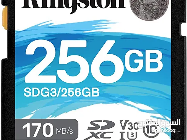 كرت ذاكرة لكميرات التصوير Kingston 256GB SDXC Canvas Go Plus 170MB/s Memory Card (SDG3/256GB)