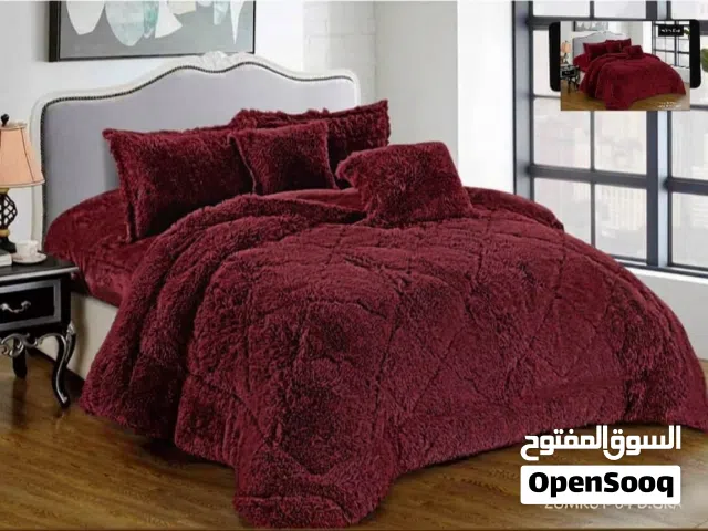*لحاف منفوخ فروي شتوي عشبي ناعم وجه فرو وجه مخمل*