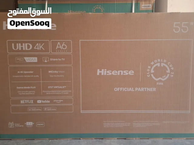 تلفزيون هايسنس جديد بالكرتون 55 بوصه للبيع ب 80 ريال من الاخر