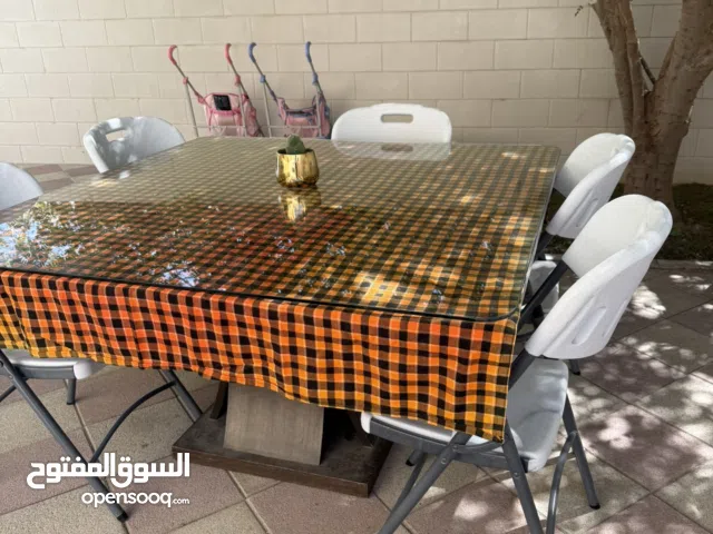 Wooden Table with glass