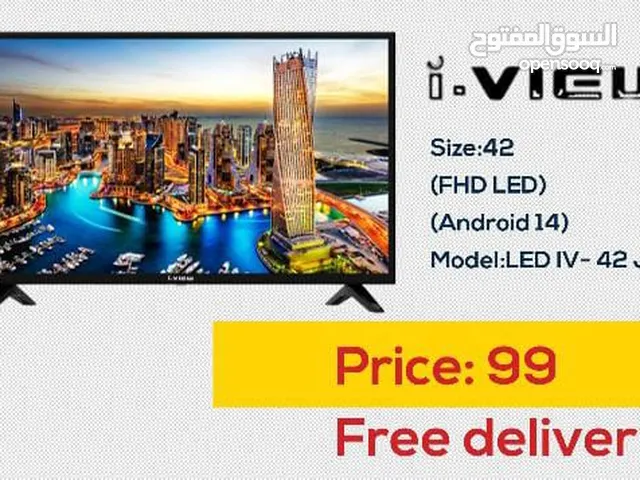 اقوى العروض شاشات اي فيو 42 انش سمارت full HD مع قاعده جذاريه شامل توصيل مجانا