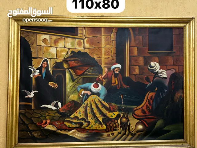 لوحات زيت يدوي ممضيه