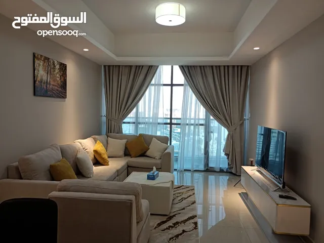 غرفة و صالة vip للايجار الشهري في ابراج غلفا عجمان ، مفروشة سوبر ديلوكس, مع جيم و مسبح و باركن