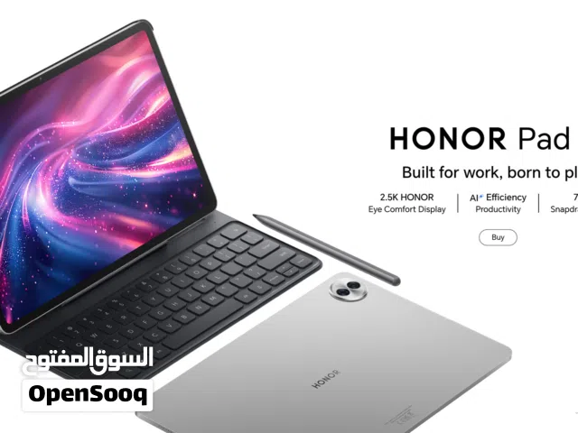 HONOR Pad 10 WiFi الرام: 8+8 جيجابايت Turbo التخزين: 256 جيجابايت الشاشة 12.10" 120hz بسعر الحرررررق