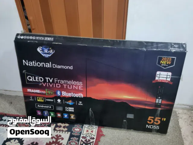 شاشه ناشونال دايمون جديده 55 بوصه كم هو موضح بصور بالكرتونه غير مستخدم نهائي مع اشتراك كاس العالم