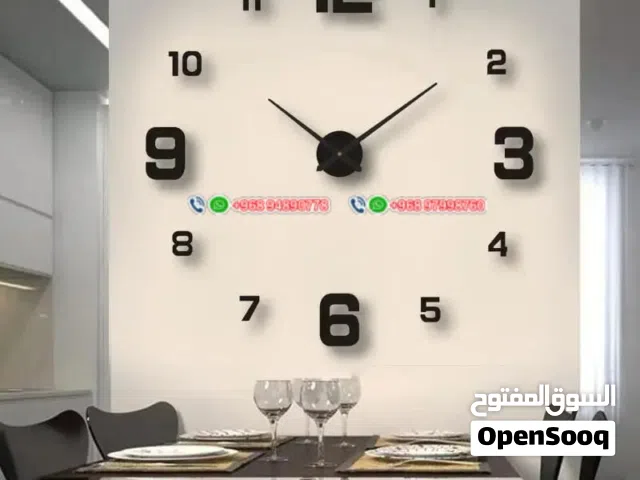 ساعة حائط ، الوان مختلفة ، يتوفر توصيل