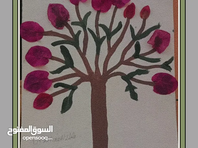 رسم شجره اوراق ورد طبيعيه لشجره الجهنميه