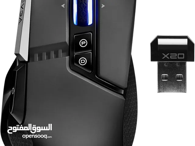 ماوس الألعاب اللاسلكي EVGA X20، لاسلكي، أسود، قابل للتخصيص، 16000 DPI Gaming mouse