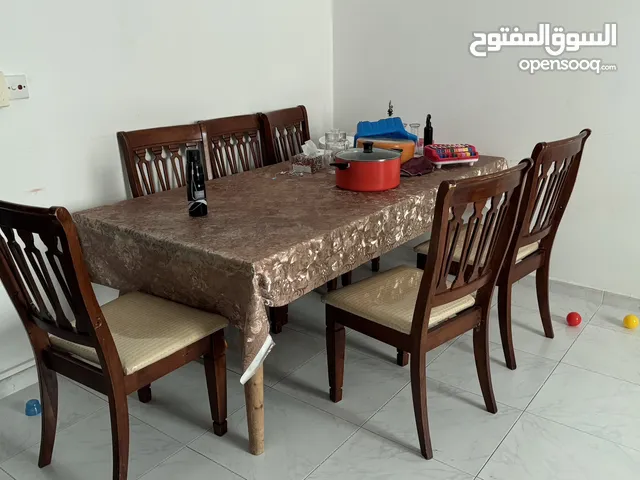 2 metres dinning table with 6 chairs
