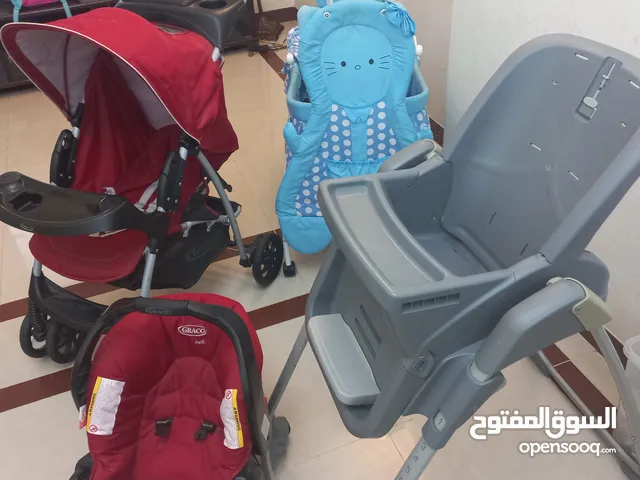 GRACO stroller, car seat, feeding chair + 01 cradle