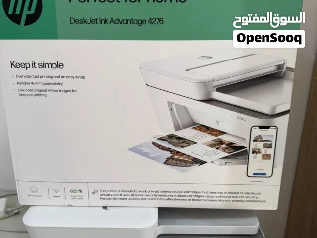 طابعة HP موديل 2024 استخدام شهر واحد مع الفاتورة والضمان سنة