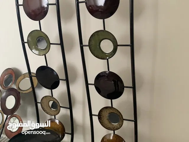 شمعدان تعليق آشلي أمريكي عدد 2 مرتب مع مرايا على شكل دائرة راقية طقم