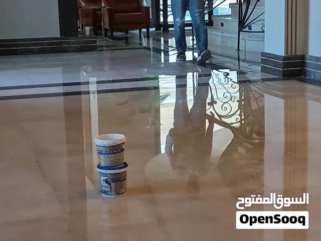 جلي وتلميع البلاط والرخام والسيراميك والباكيه