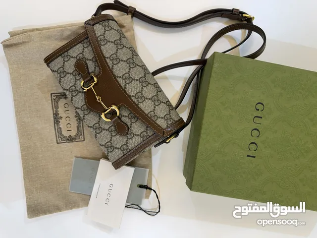 Authentic Mini Gucci Horsebit 1955 Shoulder Bag in Coated-canvas 380KD