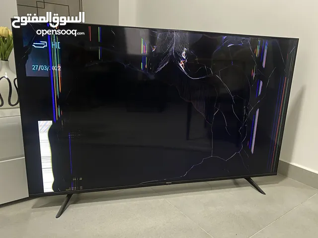 شاشة جديدة 58 بوصة شركة هايسنس منكسرة الشاشة فقط استخدام 4 شهور