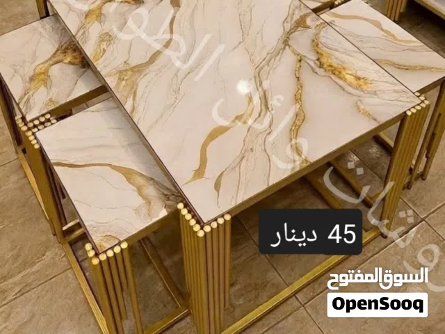 طاولات وسط طربيزات بسعر حرق بورسلان 5 قطع بورسلان 45 دينار