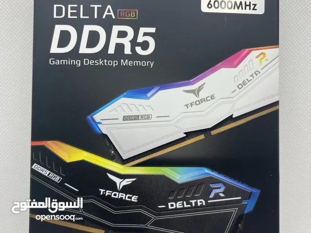 TEAMGROUP T-Force Delta RGB DDR5  Ram 32GB (2x16GB) 6000MHz  رامات جداد