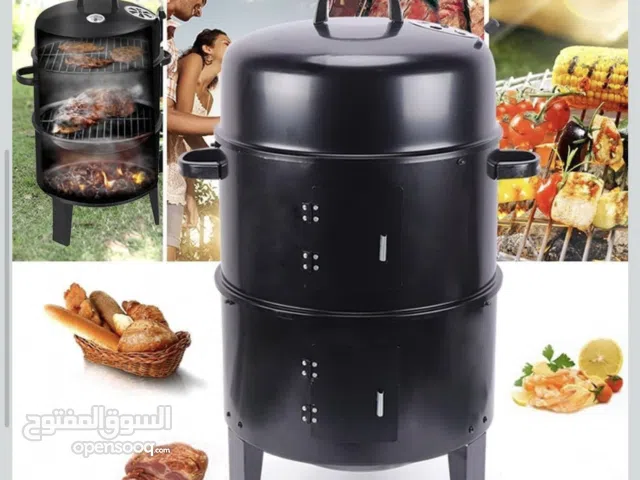 شواية 3في 1 مع ميزان حرارة متعدد الاستخدامات للشواء في الهواء الطلق للتخييم والفناء الخارجي