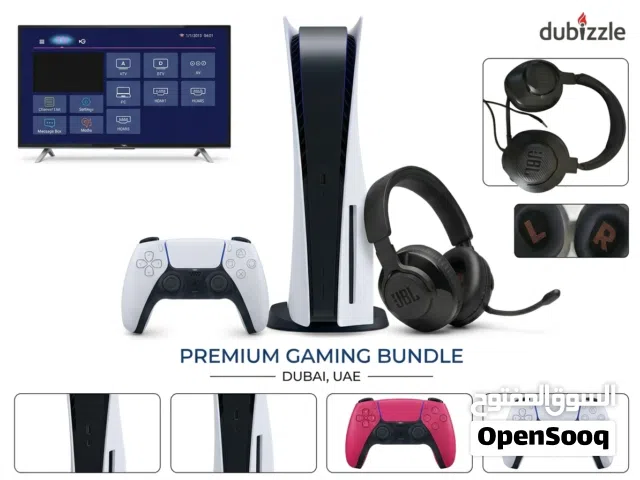 PS5 Disc Version + TCL Smart TV + JBL Quantum 100M2 for Sale (Bundle Only)