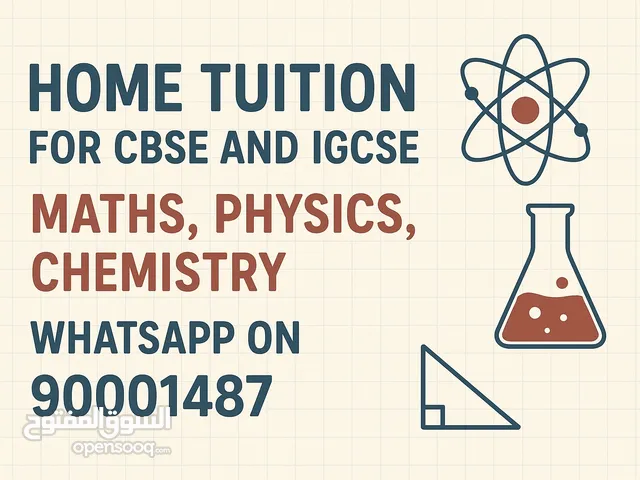 Home Tutor at Your place for IGCSE CBSE IB Curriculum at Your Place.