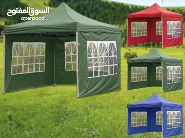 مظلات حديد أسود مغلف بطربال وثبات ممتاز متوفر بعدة احجام  مقاومة للماء وأشعة الشمس