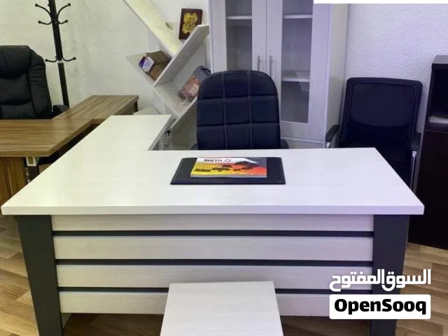 مكتب مدير فاخر - قياس 160*70 سم مع جانبيه وطربيزه - اسعار مميزه وعروض لفتره محدودة