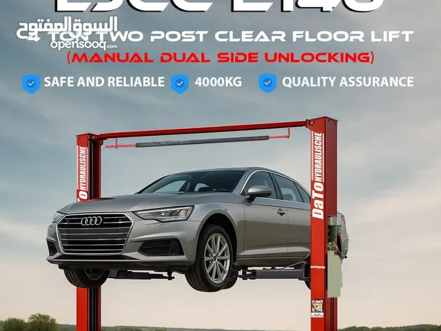 Hydraulic Two Post Clear Floor Lift DaTo LJCC2140 4 Ton, Capacity Manual Lock & Symmetrical Car Lift