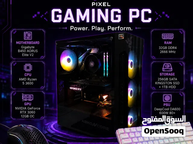 Gaming PC - كومبيوتر قوي للقيمنق والمونتاج + ماوس + كيبورد