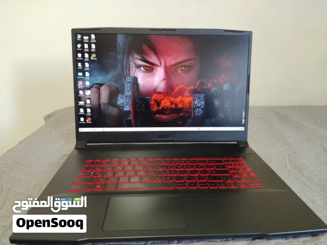 لابتوب جيمينج مستعمل MSI Katana شاشة عملاقة 17.3 بوصة بحالة الوكالة (i7 + RTX 3050) - نظافة 100%