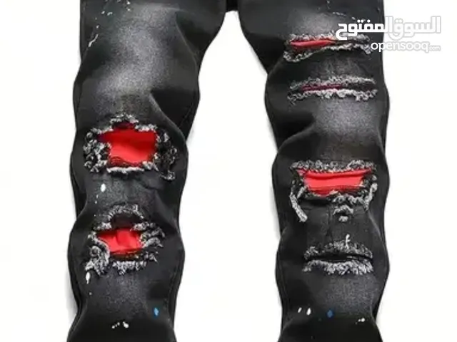 Black ripped slim jeans