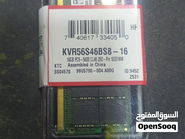 رام لابتوب  KINGSTON 16GB DDR5 5600MHz LAPTOP RAM