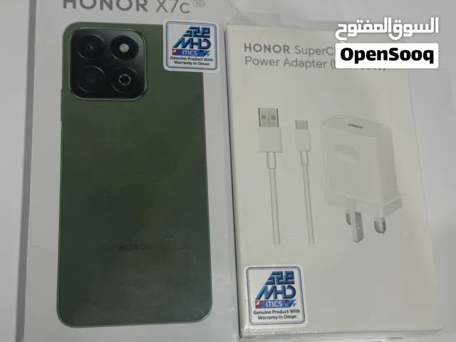 جهاز هونر X7c 5G الذاكرة 256 جيبي اللون الأبيض والاخضر جديد مع ضمان سنه الوكيل مع شاحن مجانا