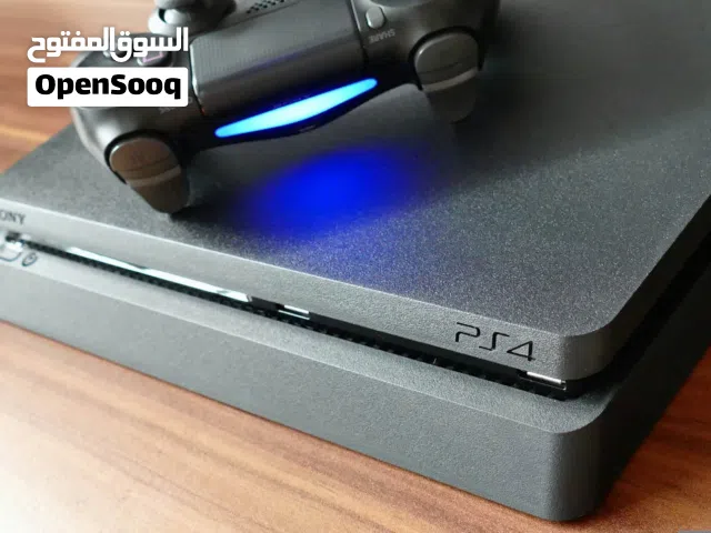للبيع بلايستيشن 4 سليم واحد تيرا مهكر  PS4 Slim 1Tb مع ملحقاته كاملة