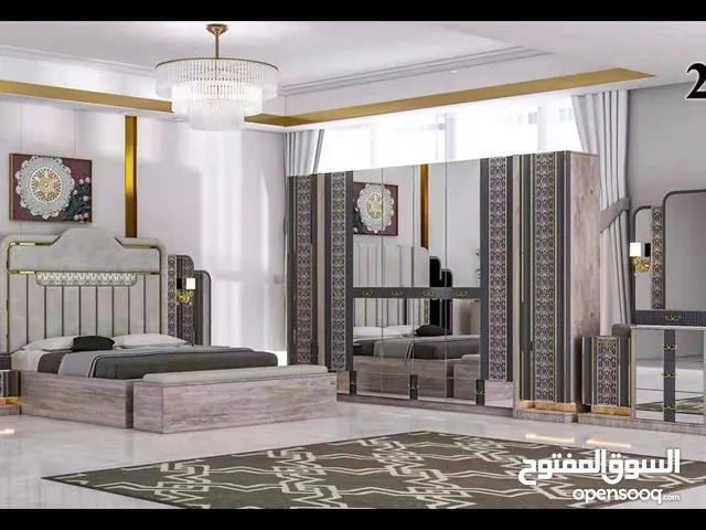 BIG BEDROOM SET 10 PCS WITH MATTRESSS WITH FITTING /کبير غرف نوم مع دوشج مع ترکيب ۱۰ قطع