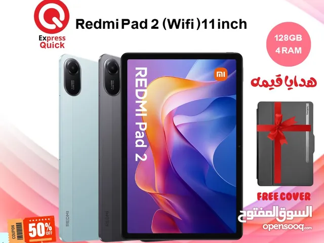 TAB REDMI PAD 2 ( 128GB ) / 4 RAM NEW /// ريدمي تابلت باد 2 ذاكره 128 جيجا الرام 4 الجديد كليا